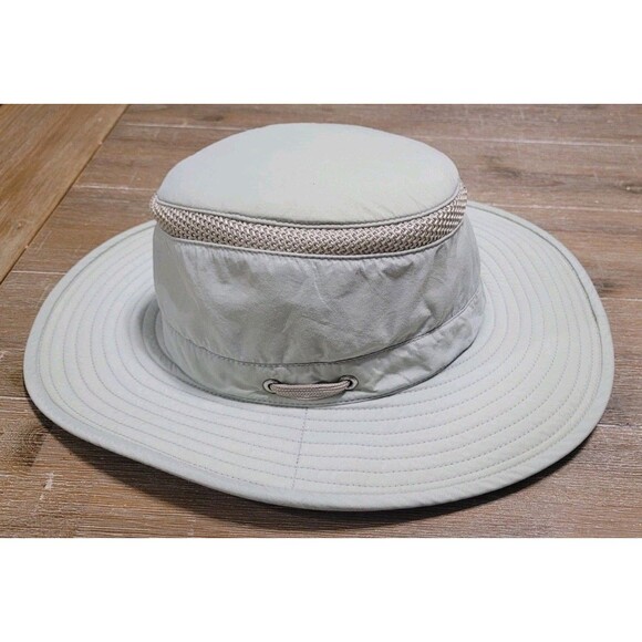 RARE Tilley LTM6 IS 7 1/4 Insect Shield Airflo Sun Hat Hiking With NECK FLAP Tan - Picture 2 of 10